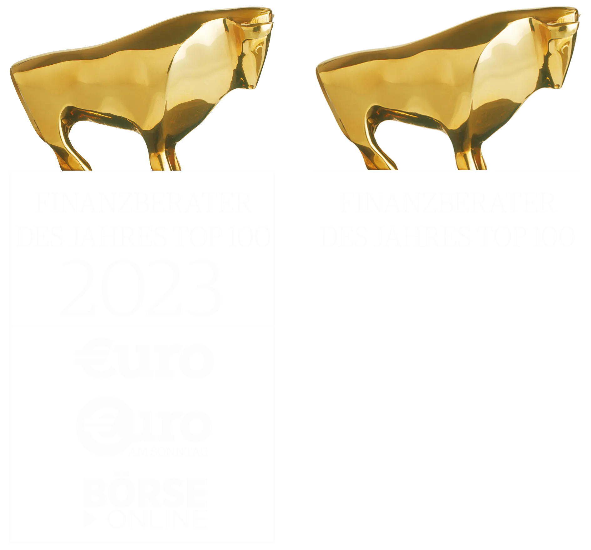 Icons der Auszeichnung für Finanzberater des Jahres 2023 und 2024 - Top 100